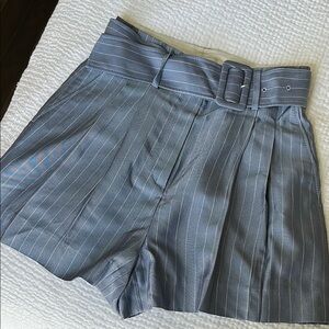 Sandro Blue High Waist Shorts with Elegant Design